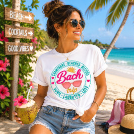 バチェラー旅行シャンパンビーチ親友サークルエンブレム トライブレンドTシャツ
