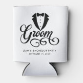 バチェラー・パーティーと結婚式の新郎へのギフト 缶クーラー (正面)