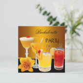 バチェラー・パーティーのカクテル飲み物 招待状 (スタンド正面)