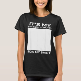 バチェラー・パーティーのサイン - 花婿 Tシャツ