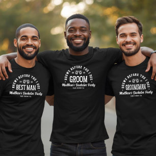 バチェラー・パーティーのビールで乾杯!結婚式前に飲み友達と Tシャツ