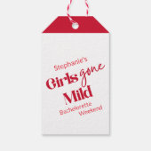 バチェラー・パーティーの海辺の週末を優雅に「Girls Gone Mild」 ギフトタグ (裏面)