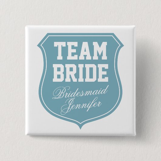 バチェラー・パーティー用のカスタムTeam Brideボタン 缶バッジ (正面)