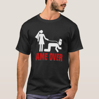 バチェラー・パーティー ゲームオーバー バチェロレッテ ウェディング ブライド グルーム Tシャツ