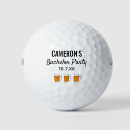バチェラー・パーティー モダンな結婚式の引き出物 ビール乾杯 ゴルフボール