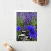 バチェロボタン&ラベンダー ノートカード (正面/裏面インサイチュ)