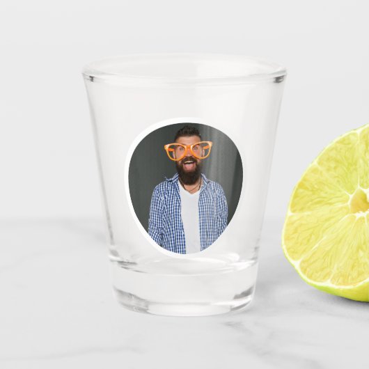 バチェロレッテおもしろいの顔装飾 ショットグラス (正面)