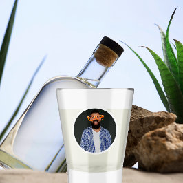 バチェロレッテおもしろいの顔装飾 ショットグラス