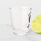 バチェロレッテおもしろいパーソナライズされたグルーム顔 ショットグラス (左)