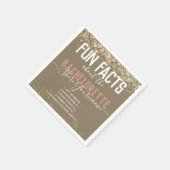 バチェロレッテおもしろいファクト金ゴールドグリッター ガーリー スタンダードカクテルナプキン (角)