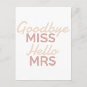 バチェロレッテさよ恋しく思うハロー夫人 ポストカード (正面)