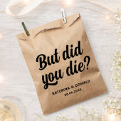 バチェロレッテでも死んだの？二日酔いキット フェイバーバッグ (クリップ留めされた状態)