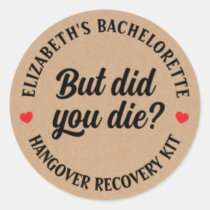 バチェロレッテでも死んだの？二日酔いキット ラウンドシール