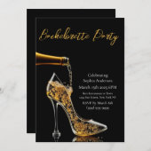 バチェロレッテで泡立つ 招待状 (正面/裏面)