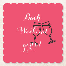 バチェロレッテのためのカスタムピンク紙コースター ペーパーコースター