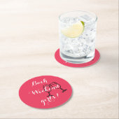 バチェロレッテのためのカスタムピンク紙コースター ラウンドペーパーコースター (インサイチュ)