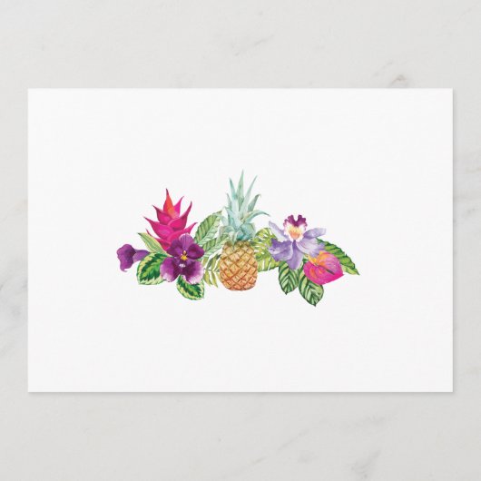 バチェロレッテのアロハブライダルシャワーの旅程の計画 プログラム (裏面)