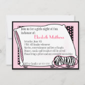 バチェロレッテのパジャマのパーティの招待状 招待状 (裏面)