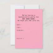 バチェロレッテのパスポート 招待状 (裏面)