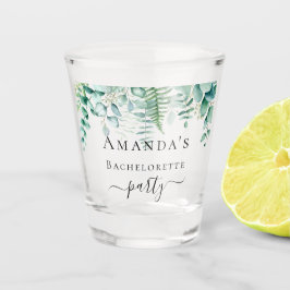 バチェロレッテのパーティー装飾に最適な、スグリとシダのグリーン ショットグラス