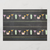 バチェロレッテのブライダルシャワーのチョークの珊瑚の旅程 プログラム (裏面)