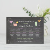 バチェロレッテのブライダルシャワーのチョークの珊瑚の旅程 プログラム (スタンド正面)