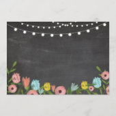 バチェロレッテのブライダルシャワーのピンクの花柄の旅程 プログラム (裏面)