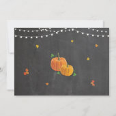 バチェロレッテのブライダルシャワーの旅程のカボチャ瓶 招待状 (裏面)