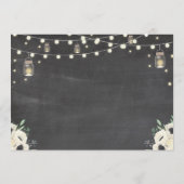 バチェロレッテのブライダルシャワーの旅程のホタルの瓶 プログラム (裏面)