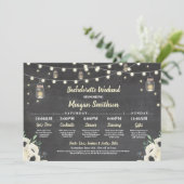 バチェロレッテのブライダルシャワーの旅程のホタルの瓶 プログラム (スタンド正面)