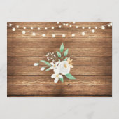 バチェロレッテのブライダルシャワーの旅程の木製の白 プログラム (裏面)