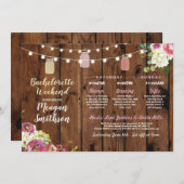 バチェロレッテのブライダルシャワーの旅程は木を震動させます プログラム (正面/裏面)