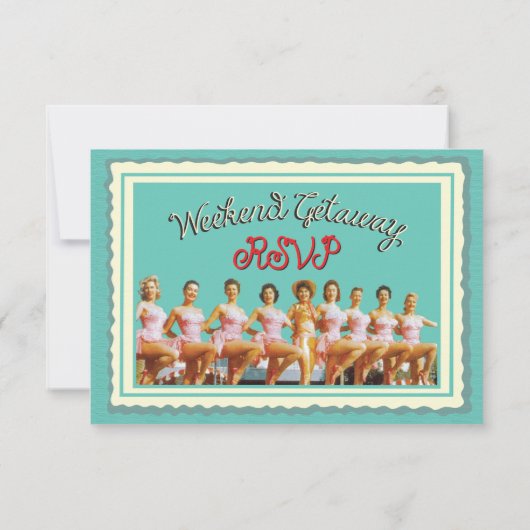 バチェロレッテのラスベガスの週末の逃走RSVPs 出欠カード (裏面)