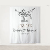 バチェロレッテの女性の背景フォトプロップ タペストリー (正面)