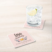 バチェロレッテの愛は醸造している スクエアペーパーコースター (インサイチュ)