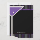 バチェロレッテの招待状の紫色のマルティーニガラス 招待状 (裏面)