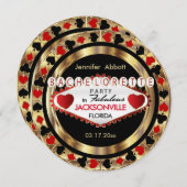 バチェロレッテの招待状- DIYの都市及び国家 招待状 (正面/裏面)