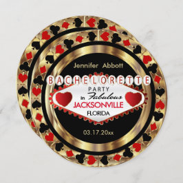 バチェロレッテの招待状- DIYの都市及び国家 招待状