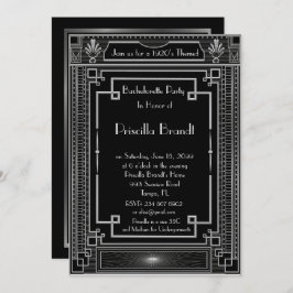 バチェロレッテの招待、素晴らしいGatsbyの銀 招待状