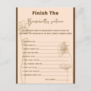 バチェロレッテの文パーティーゲームを終了 エンクロージャーカード