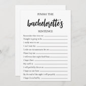 バチェロレッテの文パーティーゲームを終了 招待状 (正面/裏面)