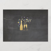 バチェロレッテの旅程のブライダルシャワーのチョークの招待 プログラム (裏面)