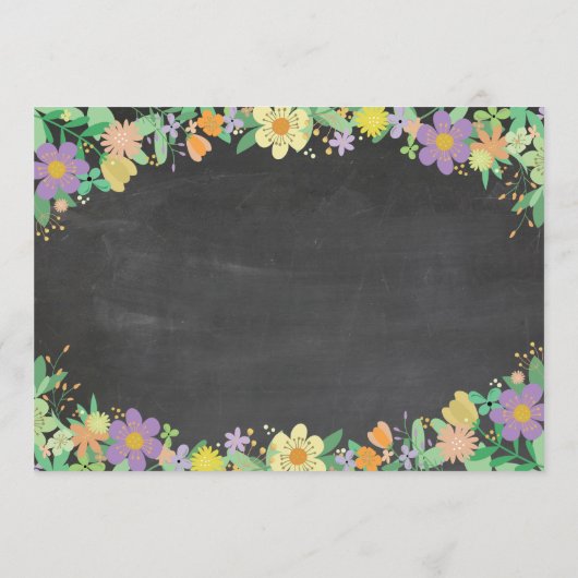 バチェロレッテの旅程のブライダルシャワーのチョークの招待 プログラム (裏面)