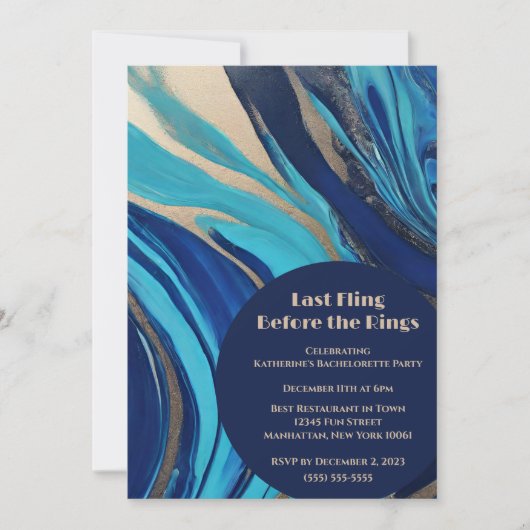 バチェロレッテの最後のリングや輪- 招待状 (正面)