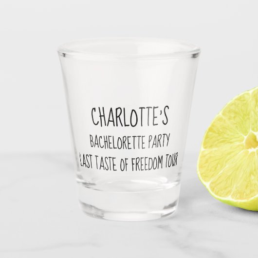 バチェロレッテの最後の自由ツアー ショットグラス (正面)