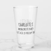 バチェロレッテの最後の自由ツアー タンブラーグラス (裏面)