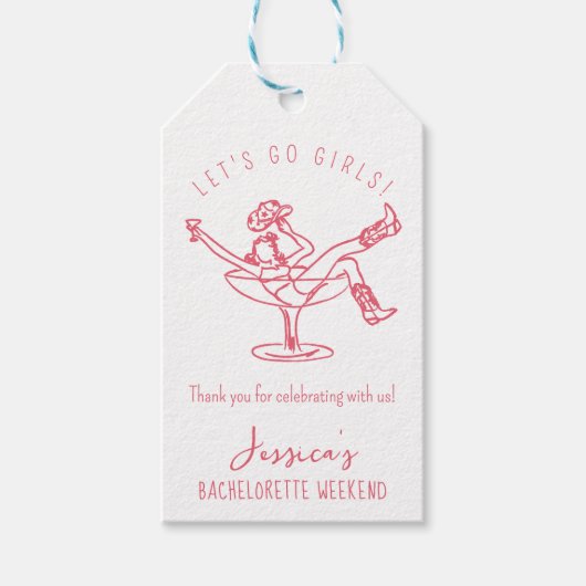 バチェロレッテの最後の落書き手引き ギフトタグ (正面)