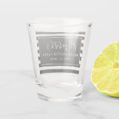 バチェロレッテの白黒ストライプ ショットグラス (裏面)