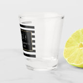 バチェロレッテの白黒ストライプ ショットグラス (右)