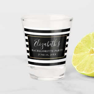 バチェロレッテの白黒ストライプ ショットグラス